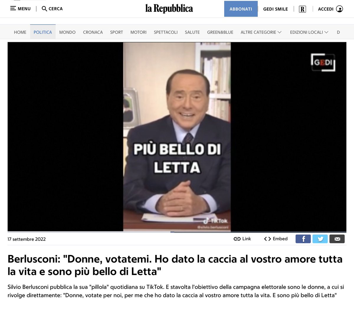 Ma quale altro paese diverso dall*#Italia accetterebbe gli slogan machisti e inconsistenti di un “bollito” condannato? Non è #politica è #drivein #indignato #vergogna #mascheradicera #bollito