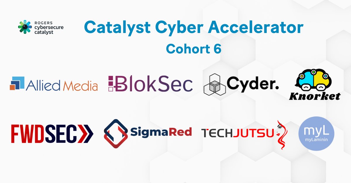 Cybersecure_CA's tweet photo. We'd like to give a warm welcome to the 8 innovative Canadian #cybersecurity companies starting the Catalyst Cyber Accelerator today: 
🛡️@AlliedMedia_
🛡️@bloksec
🛡️Cyder
🛡️@fwd_sec
🛡️Knorket
🛡️@myLaminin
🛡️SigmaRed Technologies 
🛡️TechJutsu Inc.

#WeAreCatalysts
1/2 https://t.co/S3QFCFGNWJ