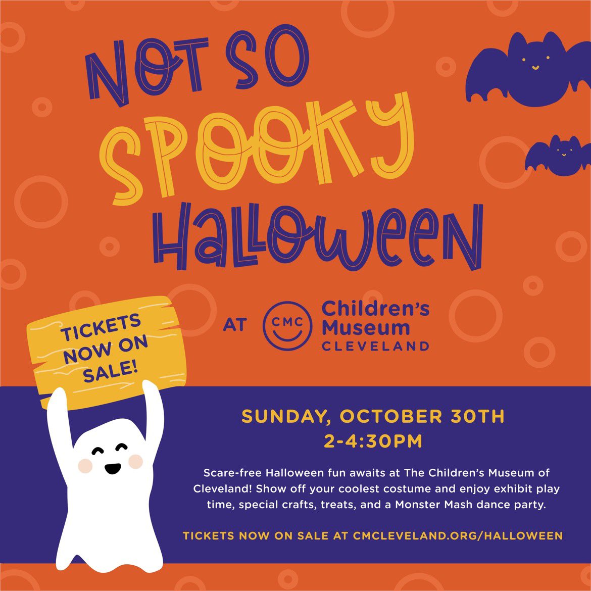 CMC_Cleveland's tweet photo. 🎃 Not-So-Spooky Halloween is back! Tickets on sale at: https://t.co/j6DZWer5Ol

Explore your favorite exhibits, boogie at our Monster Mash dance party, make special crafts, and collect Halloween treats 👻. Costumes are strongly encouraged at this family-friendly event! https://t.co/c9w6sL0ghQ