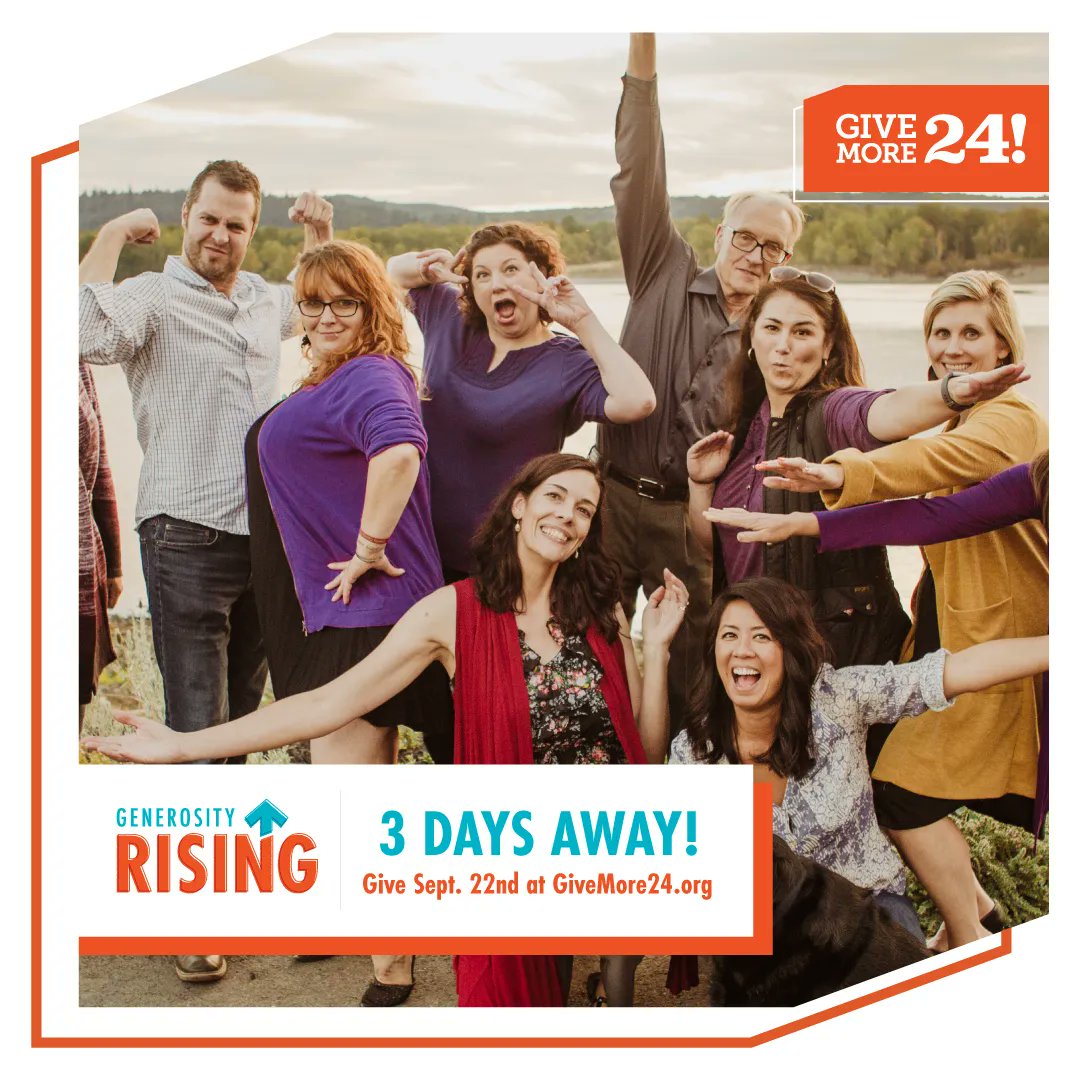 GiveMore24's tweet photo. Set that reminder. Mark your calendars. Tell your family and friends. Because we're just THREE days out from our favorite day of the year: https://t.co/DYouX675c9 #GiveMore24 #CFSWW #swwashington #donate #nonprofits https://t.co/eteUtD9jyH