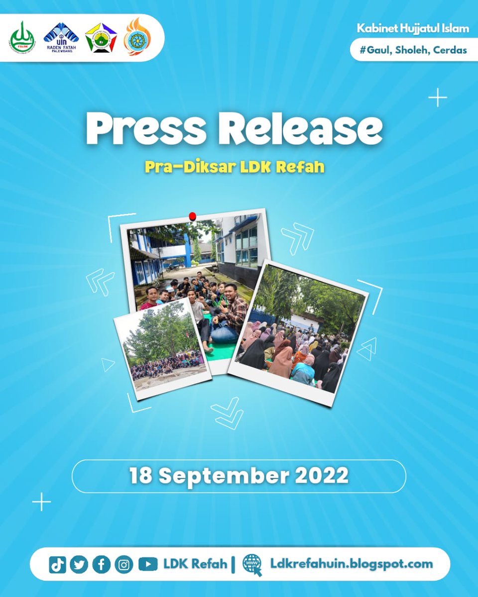 ldkrefah's tweet photo. Semangat para calon anggota baru LDK Refah...🤩🤩 untuk menghadapi kegiatan selanjutnya yakni DIKSAR...💙 https://t.co/1dcB3ZhQM2