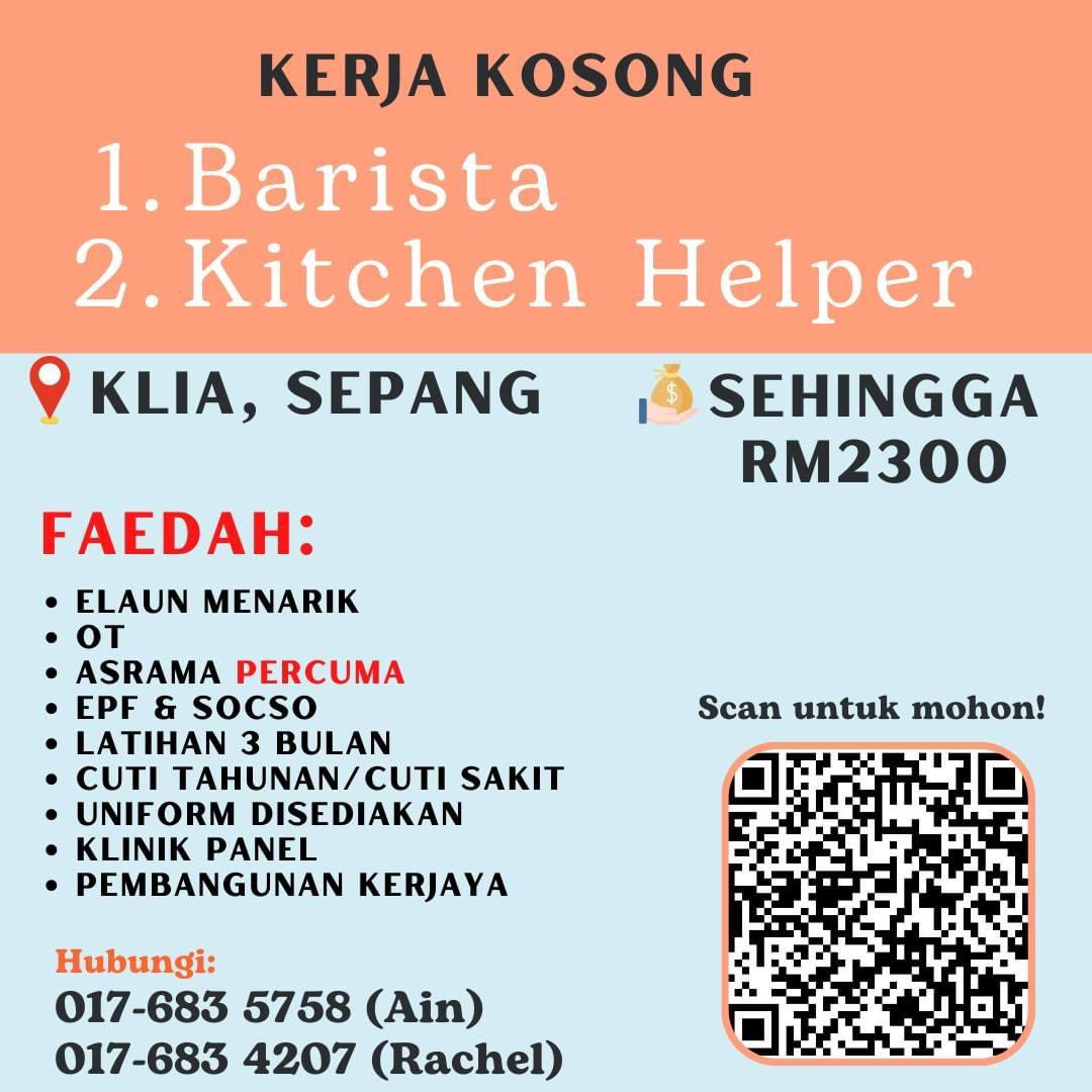 apskillset_my's tweet photo. Couldn’t agree more. Banyak nowadays yang kerja F&amp;B underpaid 😓

But no worries! Come kerja dekat KLIA as Barista / Kitchen Helper pun boleh dapat up to RM2300 not include OT 😁 https://t.co/YUYl94ZYsA