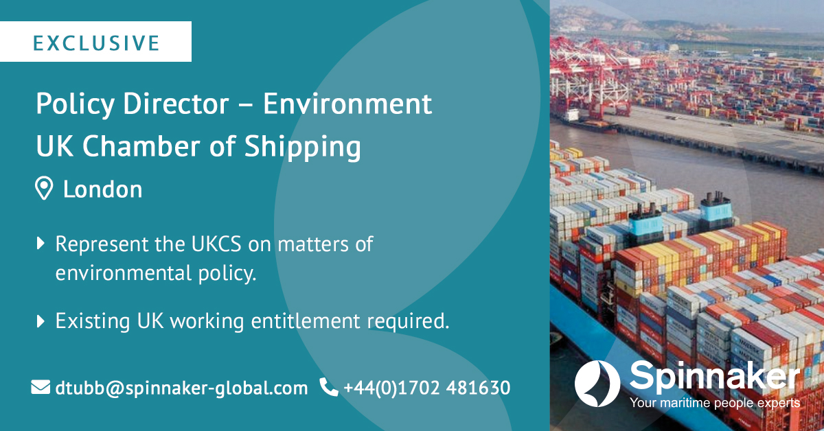 Maritime Environmental Policy Director, London This position, within the policy department will drive the policy output for the Chamber on issues relating to the environment. Represent the UKCS on matters of environmental policy. spinnaker-global.com/job/pr016757-p…