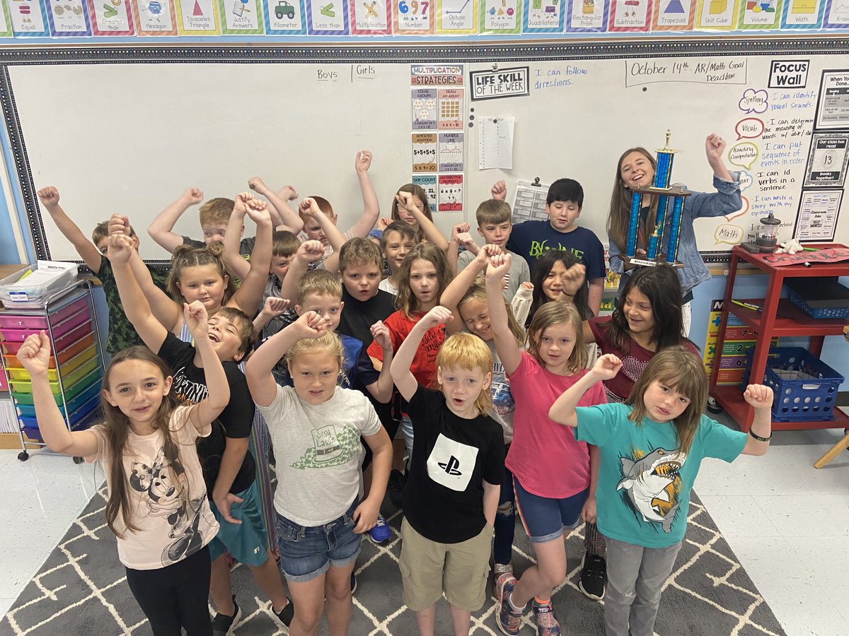 Congrats to Mrs. Vance’s class for earning the Attendance trophy for last week. 
East Lakers Show Up!!
#EastSidePride #CallowaySchools