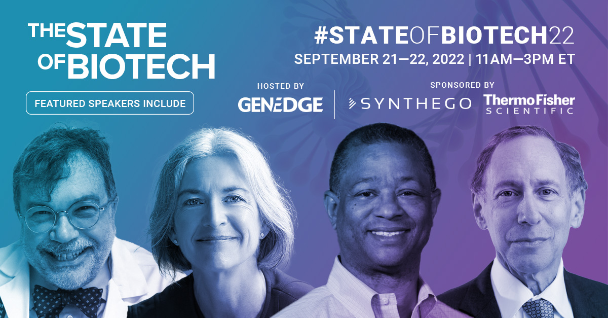 GENProtocols's tweet image. 📣2 DAYS before the #StateofBiotech22 hosted by @GENbio 

Secure your complimentary seat to join the most influential pillars in #biotech

If you haven&apos;t already, register here ow.ly/NBRG50KMNyg