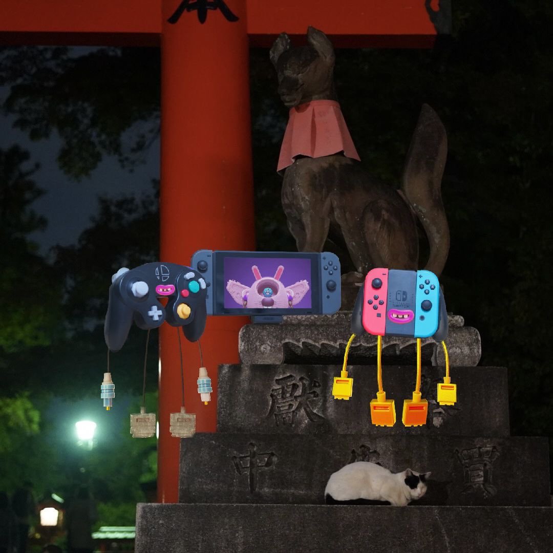 oorennu's tweet photo. @pokedstudiouk My game bots visited Fushimi Inari in Japan⛩🔥 https://t.co/G3K4n1OCF7