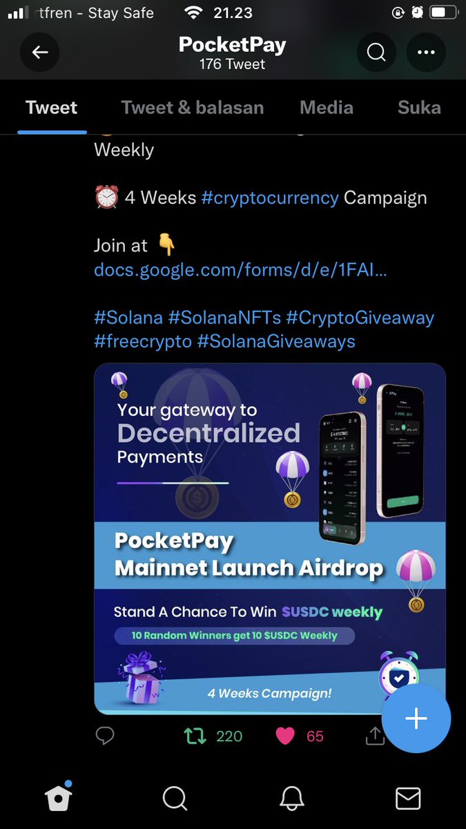 gerlinava's tweet photo. @87sensei @PocketPayFin Done, wish me luck ! https://t.co/VJx4kIIzon