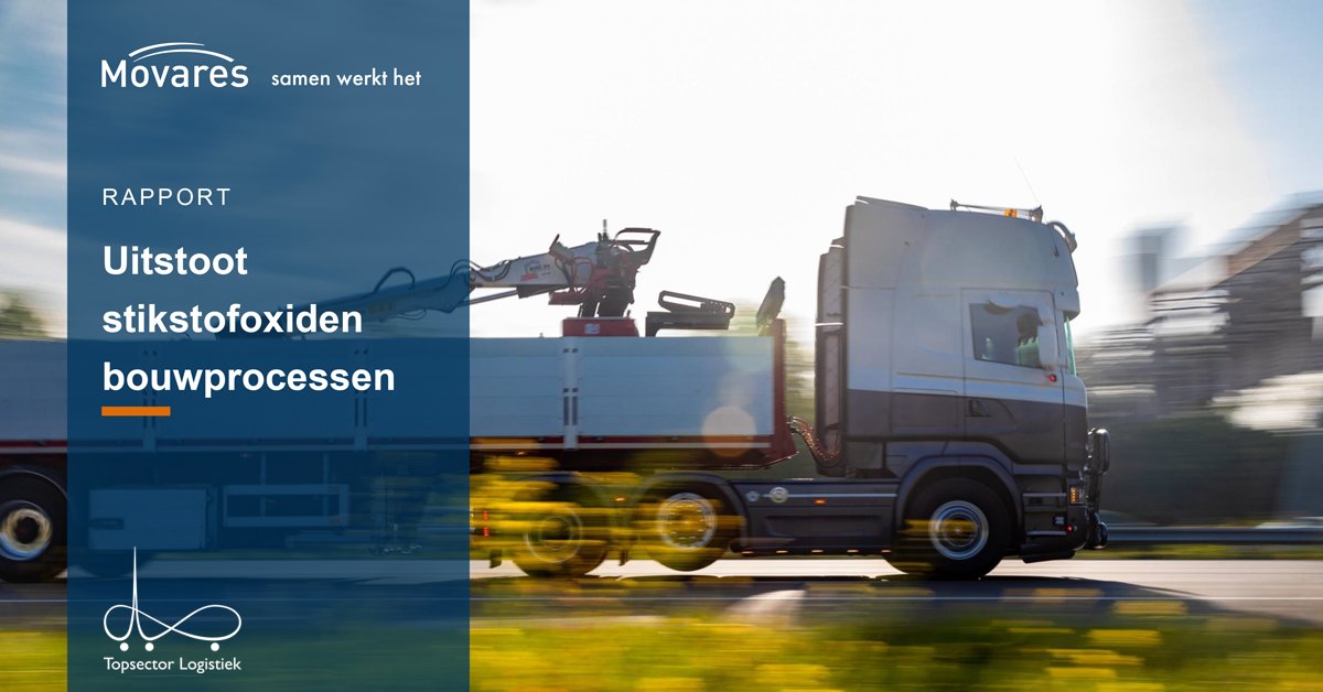 In het kader het kennis- en innovatieprogramma Emissieloos Bouwen heeft de Topsector Logistiek <a href="/Movares/">Movares</a> gevraagd onderzoek te doen naar de vermindering van uitstoot van #stikstofoxiden (NOx) die ontstaat tijdens bouwprocessen. bit.ly/3xyaAoo