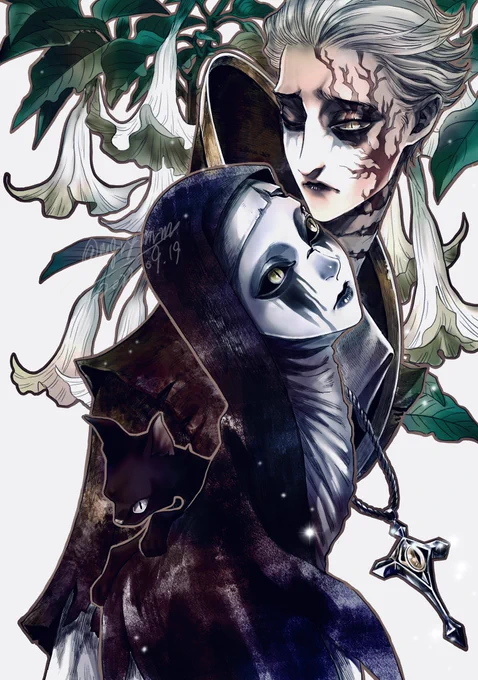 #第五人格イラスト#identityVイラスト隠者アルヴァと使徒アン 