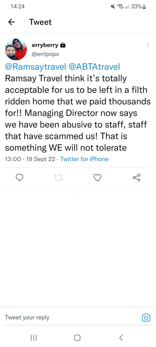 andyPandyyy_'s tweet photo. Disgusting 🤢 hope you get it sorted @erripops. @StirlingRamsay @Ramsaytravel @ABTAtravel https://t.co/7Yk5zaNoSo