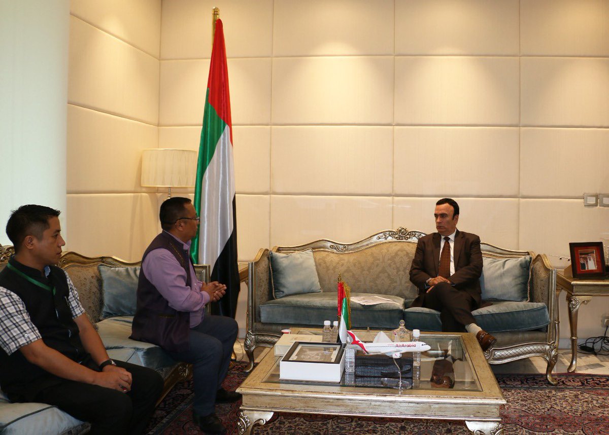 Mizoram Rajya Sabha MP K Vanlalvena (<a href="/VanlalvenaK/">K. Vanlalvena MP(Rajya Sabha)</a>) on Monday met Dr. Ahmed Albanna, UAE Ambassador to India and discussed ways of cooperation in the field of trade between UAE and Mizoram.
