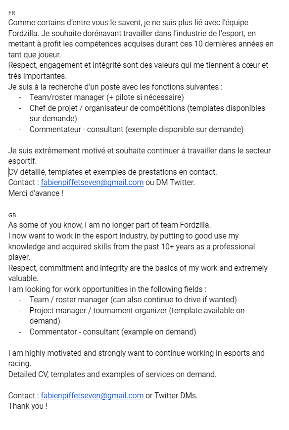 SevenSenshu's tweet photo. 🇫🇷 Je suis à la recherche d'un travail et est très motivé.
Lisez s'il vous plaît. Partages et RT grandement appréciés.
Je vous remercie !

🇬🇧 I am looking for a job opportunity and extremely motivated.
Please read below. RTs hugely appreciated.
Thank you very much ! https://t.co/UoNj5roVur