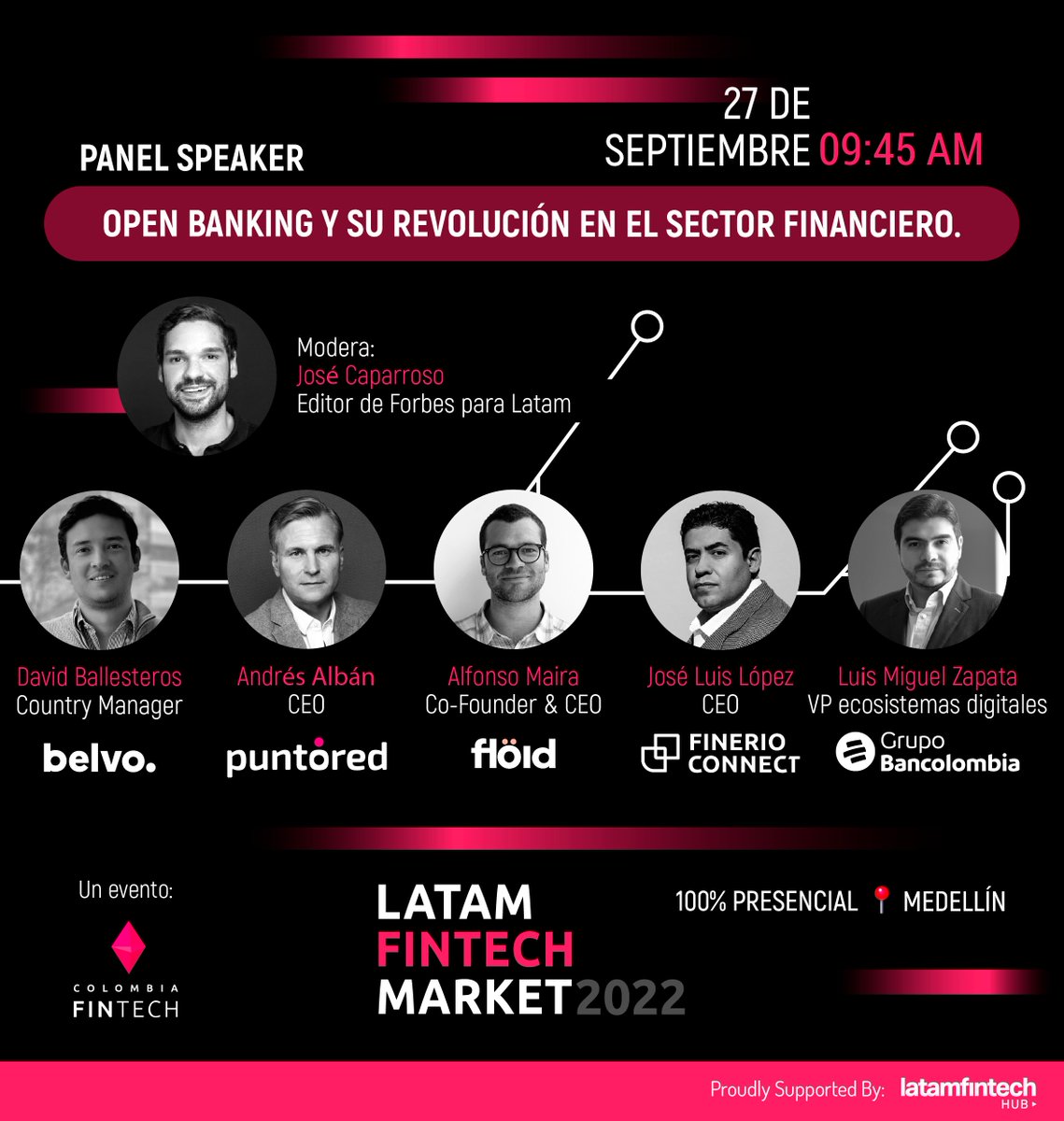 latamfintechhub's tweet photo. ¡Conoce los diferentes panales que tendrá #LatamFintechMarket2022 🚀!
Conoce más del evento y compra tus entradas classic aquí: https://t.co/EtH6QAIka0
¡Nos vemos este 27 de septiembre en Plaza Mayor - Medellín!
By: @colombiafintech
#fintechnews #eventofintech #medellín https://t.co/ZdkNFwONc3