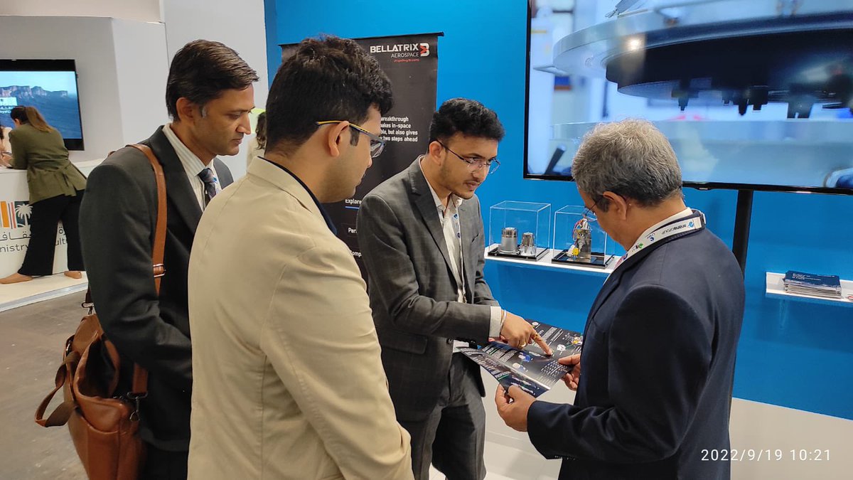 JawedAshraf5's tweet photo. Indian Space power on full display at the International Astronautical Congress, Paris - the largest space event.
Pleased to see the widespread interest in ISRO’s programme , esp human space flight, and the brilliant Indian space startups, unleashed by Govt’s New Space Policy. https://t.co/tANJBC7Hfs
