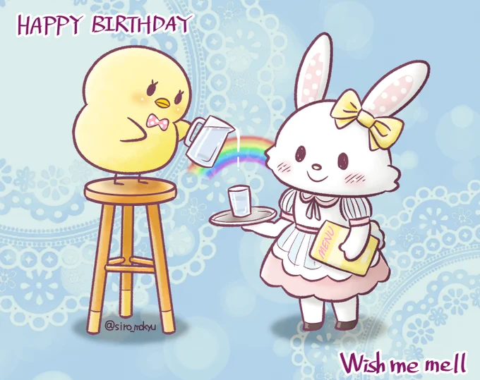 ウィッシュミーメルちゃんお誕生日おめでとうございます!四ノ宮さんとのコラボ最高に可愛かったですありがとうございました! 