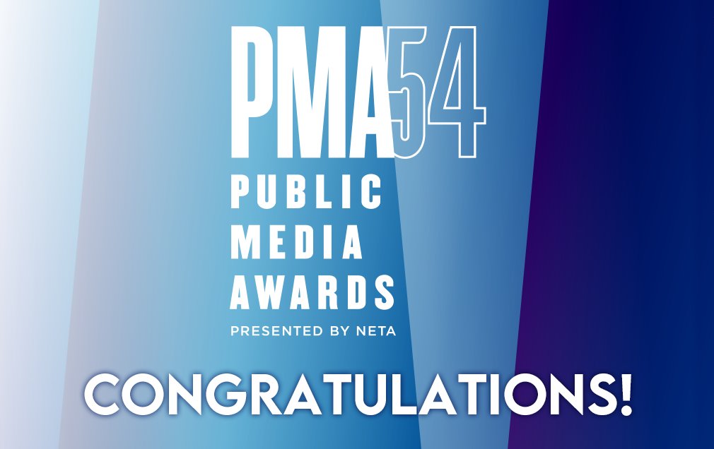 NETA_Tweets's tweet photo. Congratulations to all the winners of the 54th Public Media Awards! The PMAs honor the best of the best in community engagement, content, education, and marketing &amp; communications. https://t.co/4q4o1KOZFG
#PublicMediaAwards #PMA54 @CPBmedia https://t.co/mpFGyt45RC