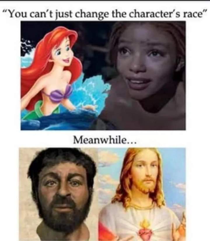 Amiraculous369's tweet photo. #ArielIsNotBlack #jesusisnotwhite
#ArielisBlack #ariel #Jesus https://t.co/oWfovfFCzq
