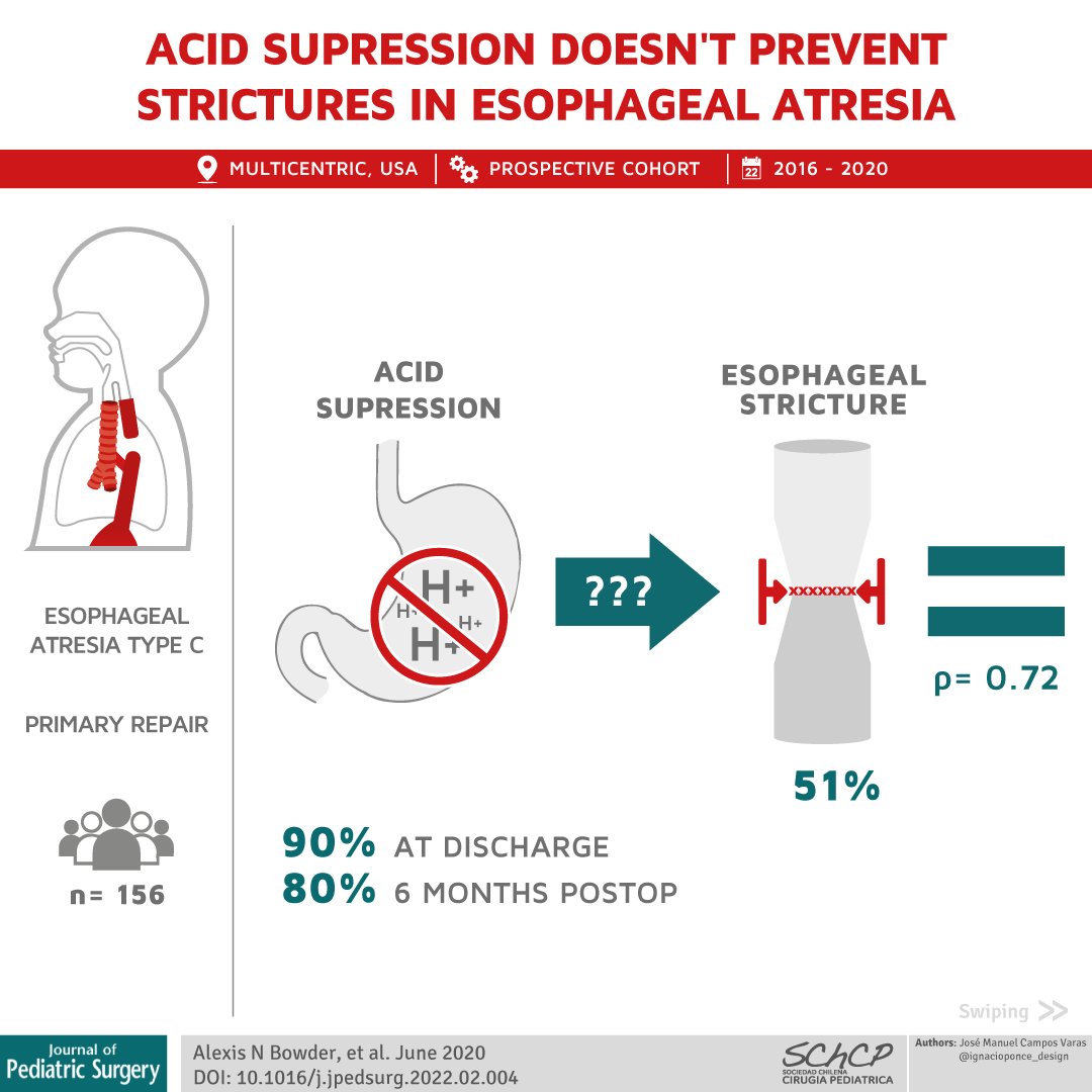 StayCurrentMD's tweet photo. New Infographic  ��� by @Schcp
"#Acidsuppression duration does #notalter #anastomotic #stricture rates after #esophagealatresia..." Alexis N Bowder https://t.co/Ovgbleg0cK. 

Full Article: https://t.co/YrLTYAl2ap

#SoMe4PedSurg #pedsurg @jpedsurg https://t.co/Kwa73RFNI2