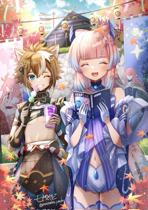 #原神 #珊瑚宮心海 #ゴロー  #gorou #SangonomiyaKokomi #GenshinImpact 光華容彩祭の差分です 