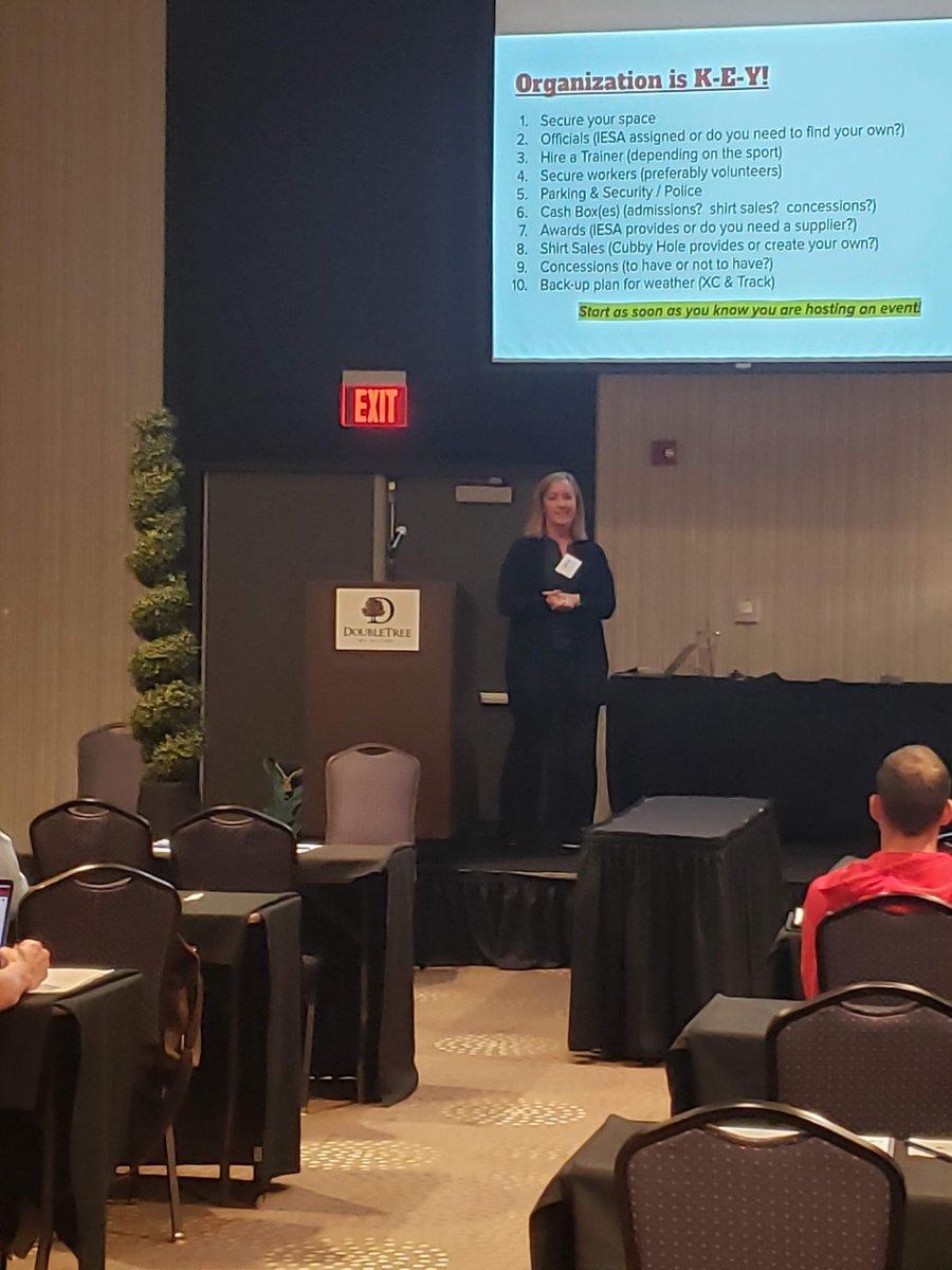 District_73's tweet photo. D73 Athletic Director Jen Harris presented “Hosting &amp; Beyond” at the @IESA_IL Athletic Director Workshop! She presented on the benefits of hosting tournaments and provided tips and tricks for hosting successful events and getting coaches excited about their season.

#D73Inspires https://t.co/mVRqWV3aym