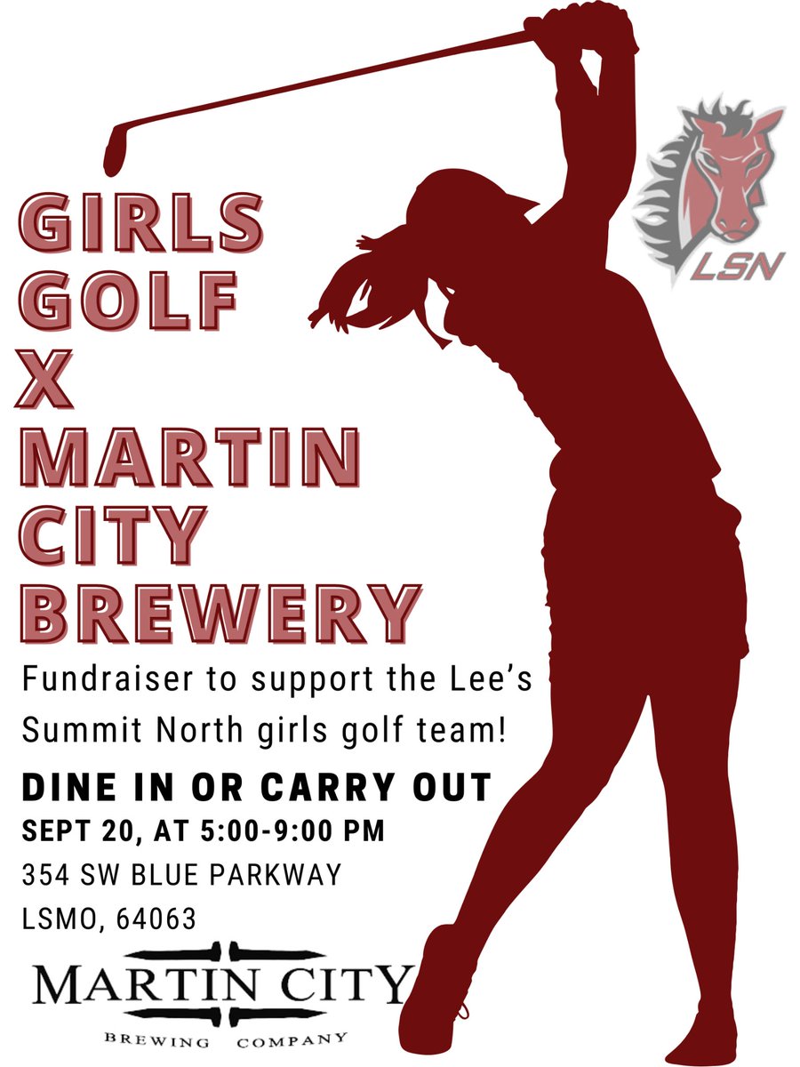 If you’re looking for dinners plans on Tuesday come out and support the Girls Golf Team