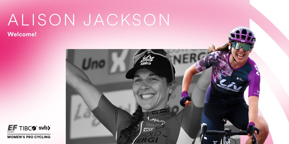 🎉Welcome to the team, Alison Jackson! “I’ve just been watching the team develop and grow. I think for sure it’s a new team now that it’s gone WorldTour. ​​I’m just excited to invest in it and have the team invest in me.” - Alison More from Alison here: efeducationtibcosvb.com/racing/alison-…