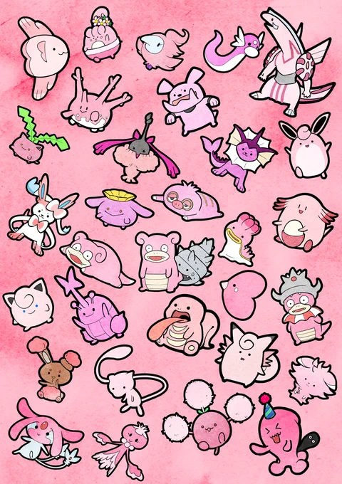 #三連休はフォロワーさんが増えるゆるめのポケモン描いてます 