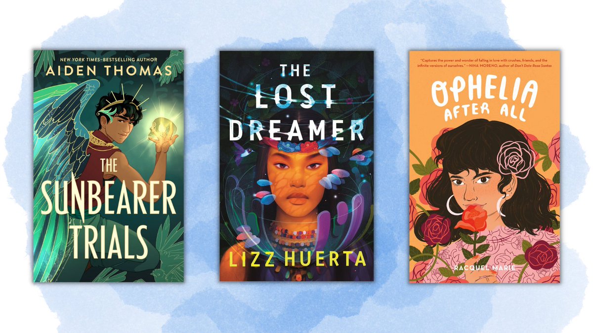 MacKidsSL's tweet photo. Today we're sharing some of our recommendation for YA perfect for Recommended YA for Hispanic/Latinx Heritage Month! 

☀️The Sunbearer Trials by @aidenschmaiden 
☀️The Lost Dreamer by @lizzhuerta
☀️Ophelia After All by @blondewithab00k

Discover more here: https://t.co/HFNoZC42W5 https://t.co/SiGxYmTlMu