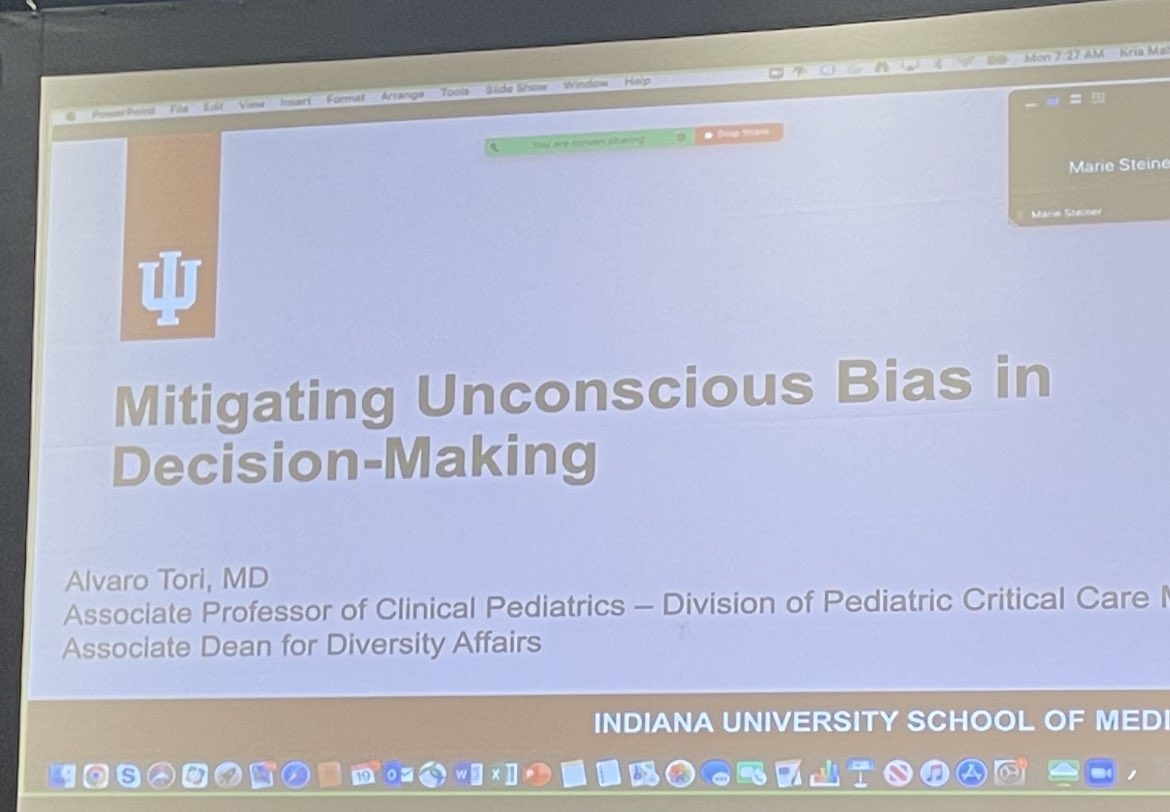 MahadeoKris's tweet photo. Our ICF documents should acknowledge why diversity matters to the study.  Thank you Dr Alvaro Tori for an excellent talk on mitigating unconscious bias in medicine and research.  @CmRowan @PALISInet @RileyChildrens https://t.co/vGwElDogQC
