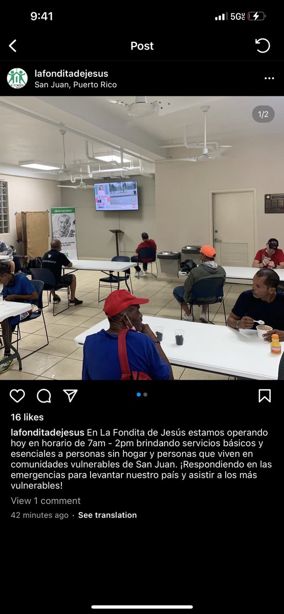 soloesNico's tweet photo. La fondita de Jesus (santurce) está ofreciendo servicios a personas sin hogar 7am-2 pm 🚨 https://t.co/sOIySDR8wO