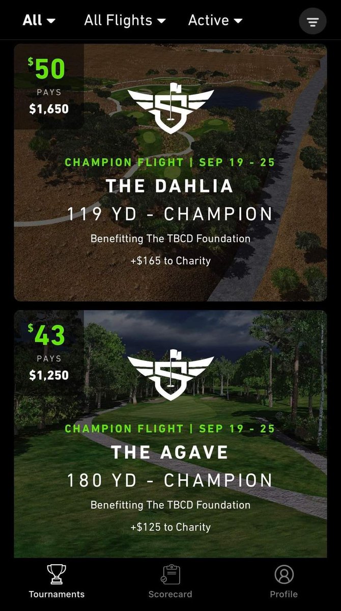 A big THANK YOU to PinSeeker Game for adding The TBCD Foundation to your charity rotation! 

If you play on a golf simulator running E6 Connect and you want a fun way to contribute to a variety of wonderful causes, you can download the app and join in.

pinseekergame.com/download/