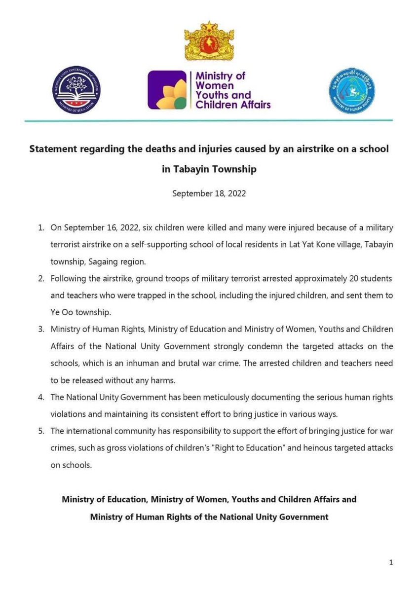 #WhatsHappeningInMyanmar 
Tears and bloodshed school …
Inhuman acts of the military terrorist force!
This is just one incident among thousands of evil acts they are committed and committing.