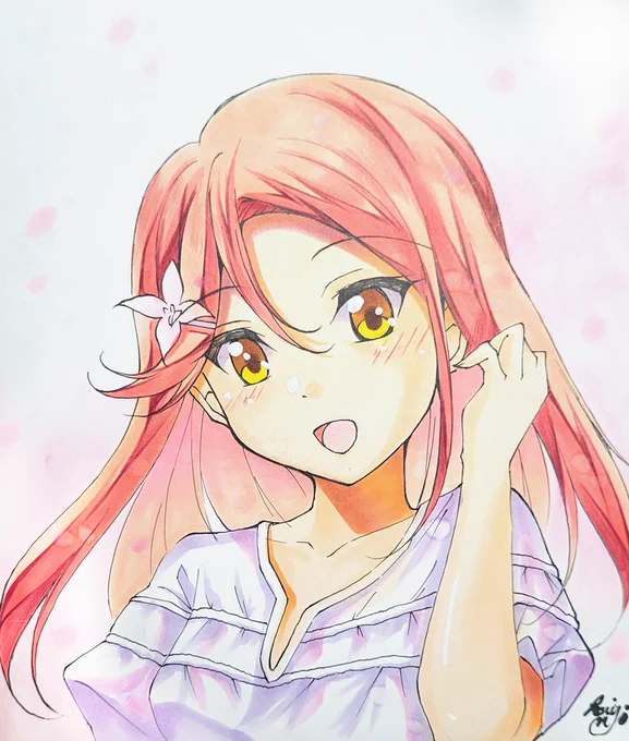 せっかくなのでアナログでも梨子誕お祝い#桜内梨子生誕祭2022 #桜内梨子誕生祭2022 
