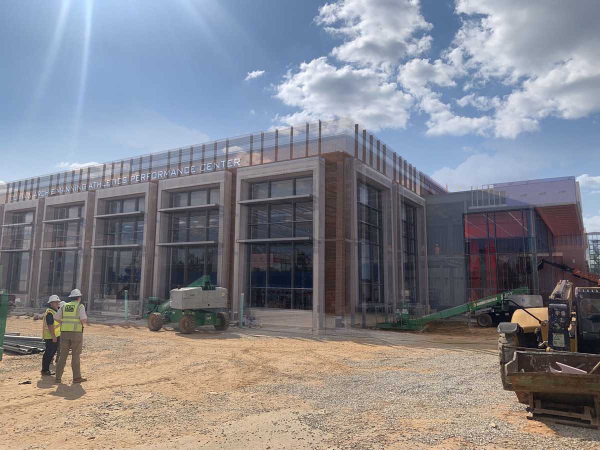 CDFLsports's tweet photo. The vision is taking shape @OleMissFB with the Manning Center renovation. #championsnow #powerofplus @OleMissSports @OleMissAF @CDFLPlus #hottytoddy https://t.co/5X91IUywhU