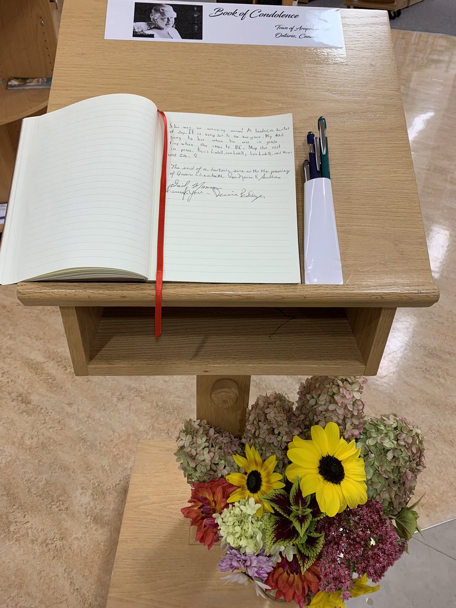 The library is open today and we will be observing a minute of silence for Queen Elizabeth II at 1pm. Our Condolence Book is still available