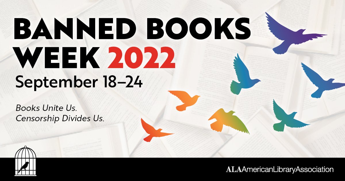 macphaidin_lib's tweet photo. The total number of book challenges in 2022 is on track to exceed record counts from 2021.  Read more at https://t.co/WlRBuO2mld

#BannedBooksWeek #MacphaidinLibrary #StonehillLibrary #StonehillCollege https://t.co/6tadnIz8Nq