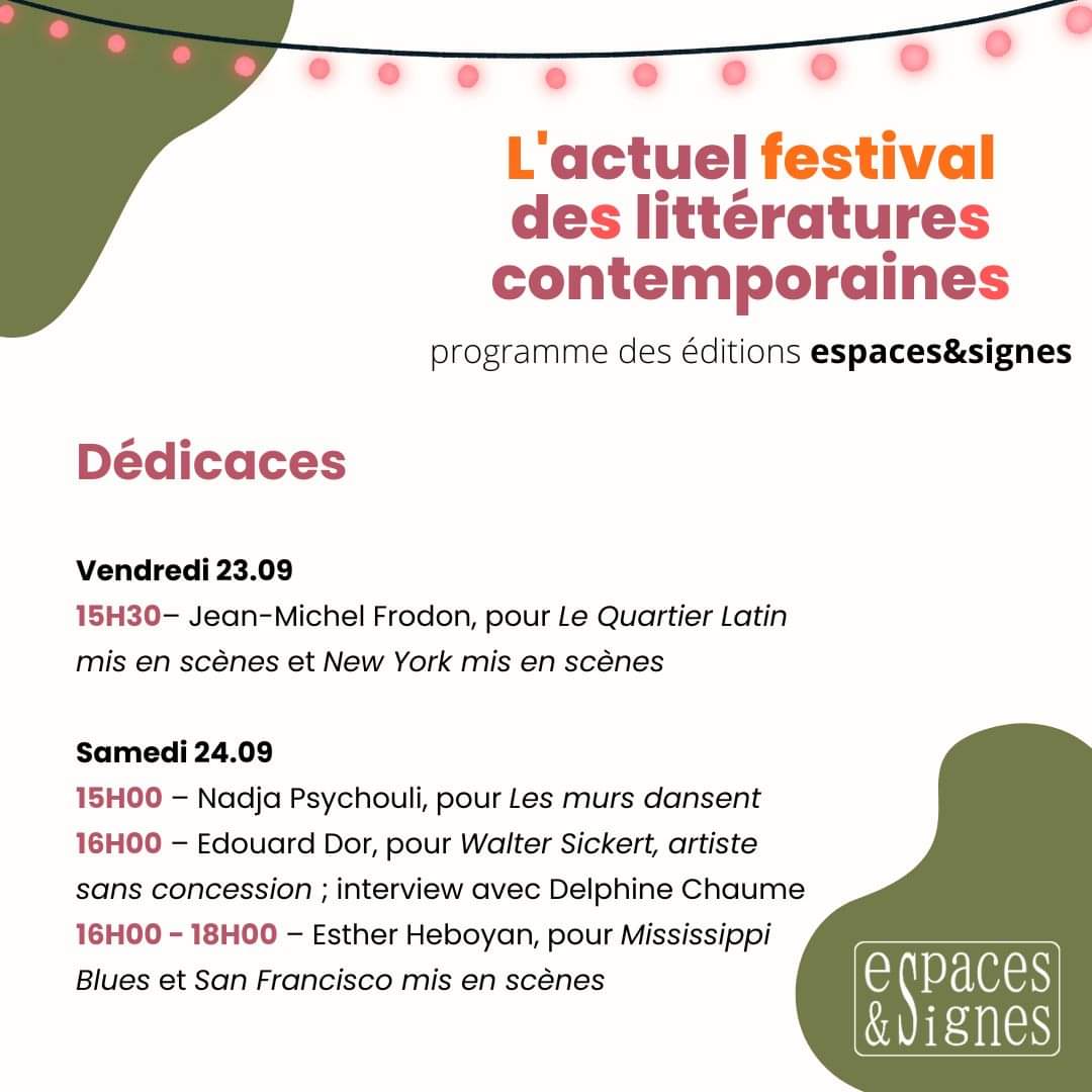 Ed_empreinte's tweet photo. Ce samedi 24, vous pouvez aller faire un tour à L'actuel festival des littératures contemporaines organisé par les Éditions @espacesetsignes  et vous y croiserez sans doute notre autrice Esther Heboyan ! #littérature https://t.co/2EZCsqdIBa