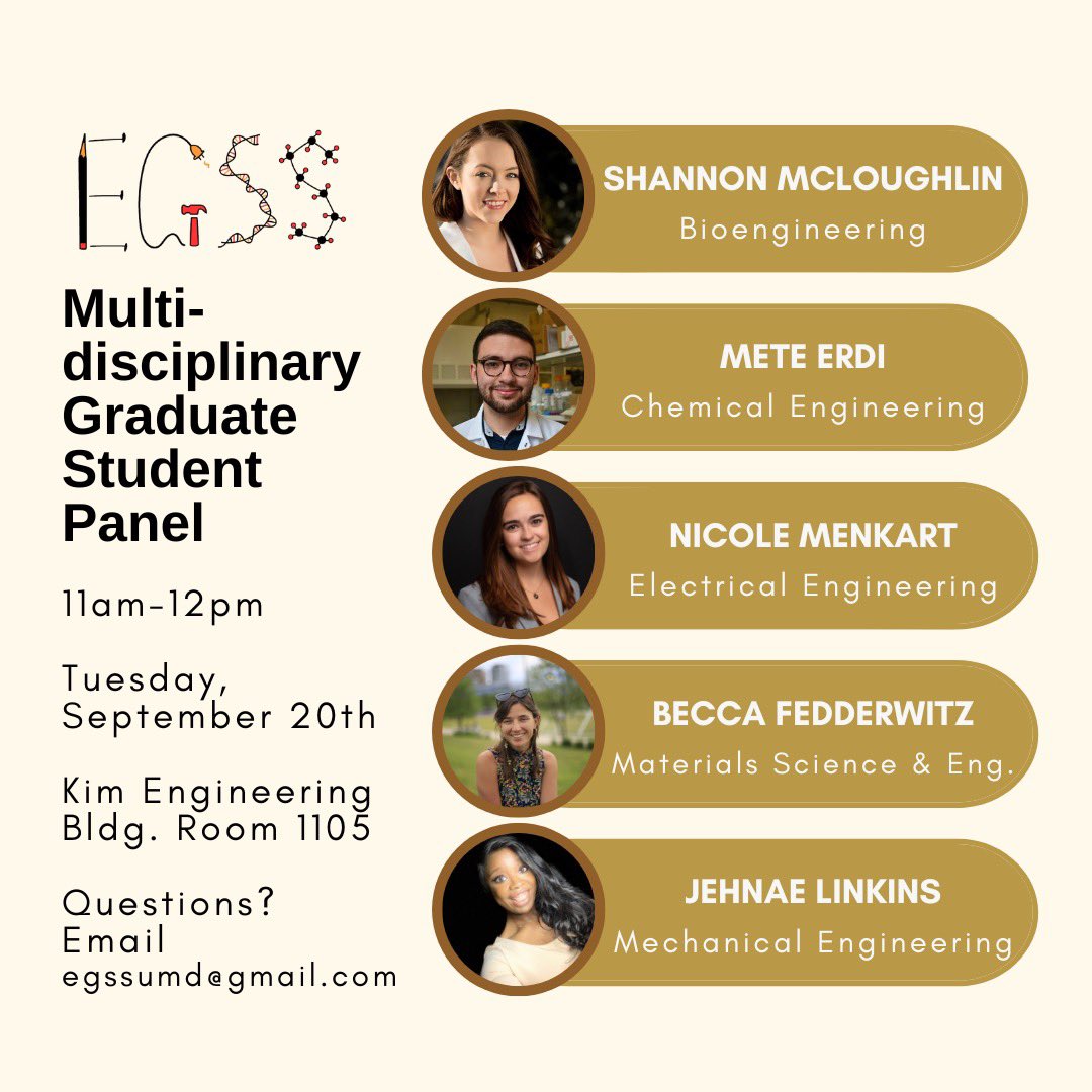 egssUMD's tweet photo. Fall 2022 Event Kickoff - TOMORROW, we’re hosting our first event of the 2022-2023 school year. Check out this multidisciplinary graduate student FAQ panel, with students from different engineering disciplines! 🍕 and 🥤 will be provided! https://t.co/PROx7LCmgz