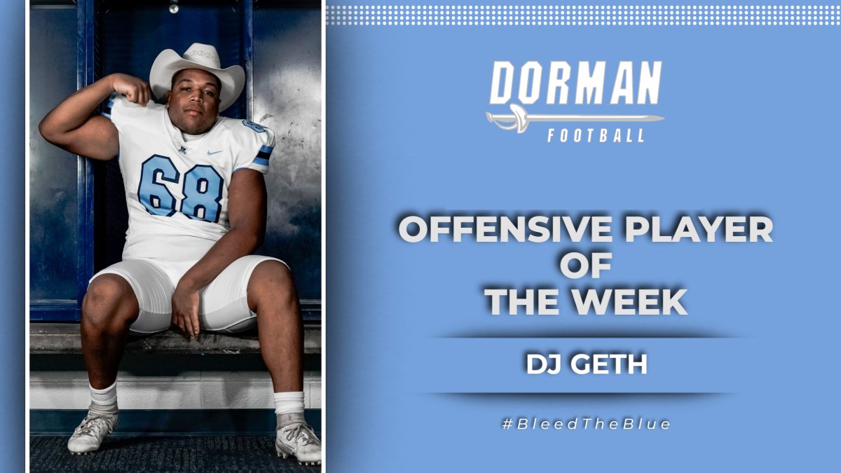 DormanFootball's tweet photo. Congratulations @dj_geth https://t.co/l7GTZ3vI5K