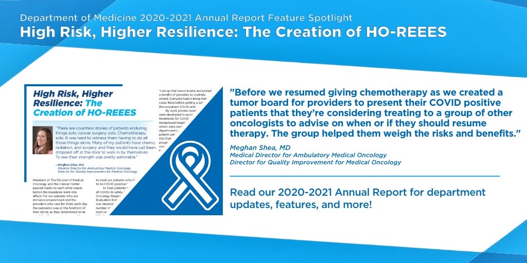 BIDMC_Medicine's tweet photo. It was critical for our Division of Medical Oncology and the Cancer Center to provide continuous care for patients receiving treatment during the pandemic, and HO-REEES offered protection for staff and patients. Learn more in the #DOMAnnualReport: https://t.co/gbYgOq3Ull https://t.co/G0g1KZL5zE