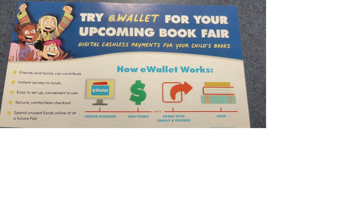 Cooper Elementary's Book Fair Fiesta starts next week! We look forward to seeing all our families. An Ewallet is a great cashless way to allow your student to shop at the Book Fair. scholastic.com/bf/coopereleme…