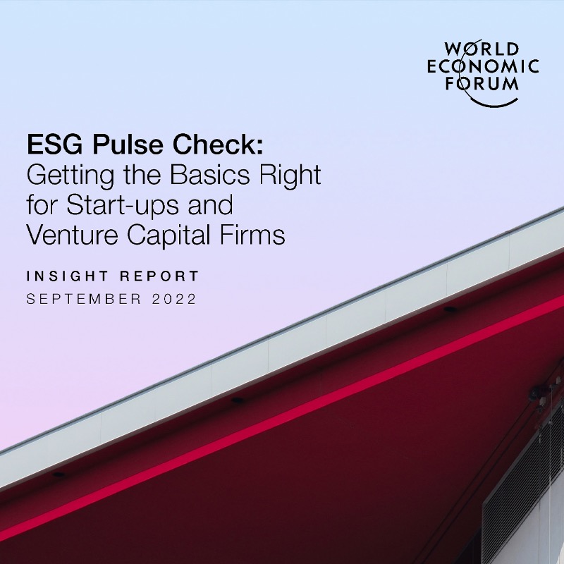 fluxus_llc's tweet photo. Fluxus contributed to the World Economic Forum @wef new insight report “ESG Pulse Check: Getting the Basics Right for Start-ups and Venture Capital Firms”, highlighting what start-up and scale-up companies are thinking and doing on the ESG front. #wef #esg #startup #vc #business