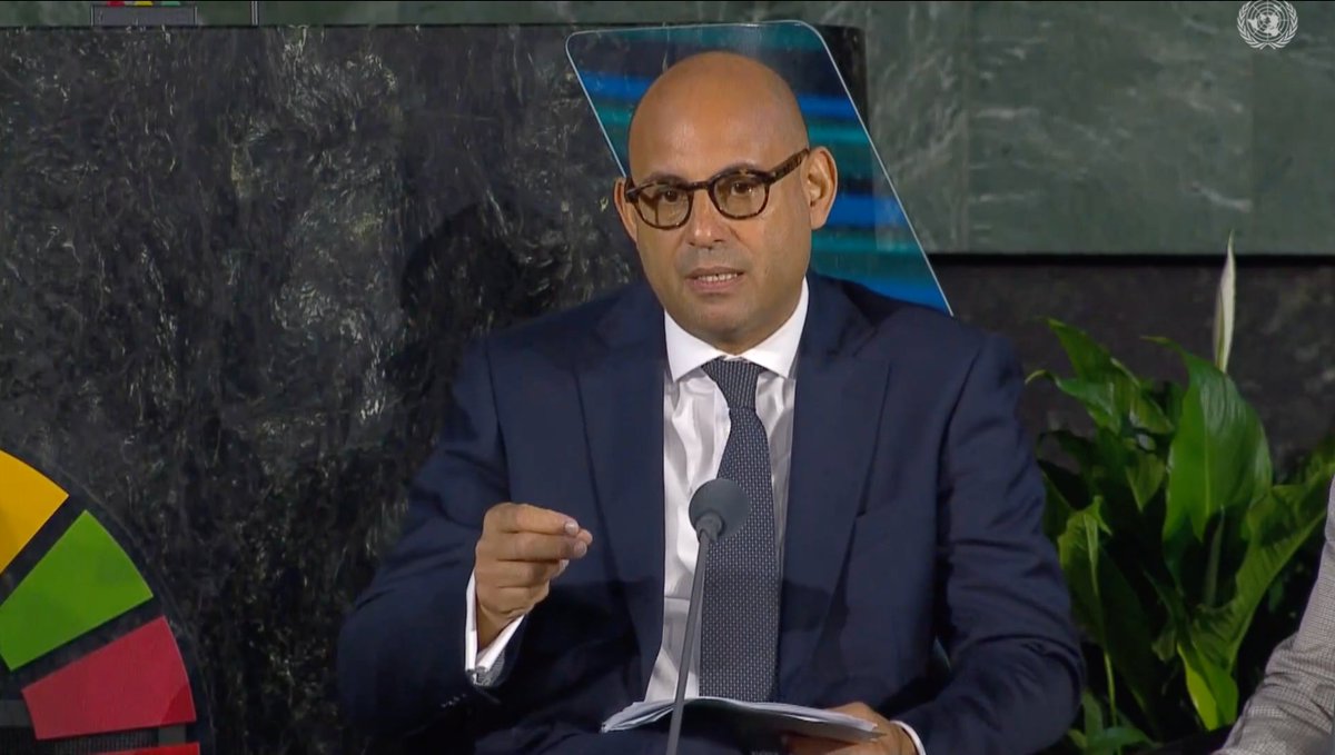 UNFCCC's tweet photo. "We know what we need to do. We need to halve emissions by 2030. That's only 8 years away."

At #UNGA in New York, UN Climate Change Executive Secretary @simonstiell warns that our current climate path leads the 🌎 off a cliff. https://t.co/ihPEuOyNk0