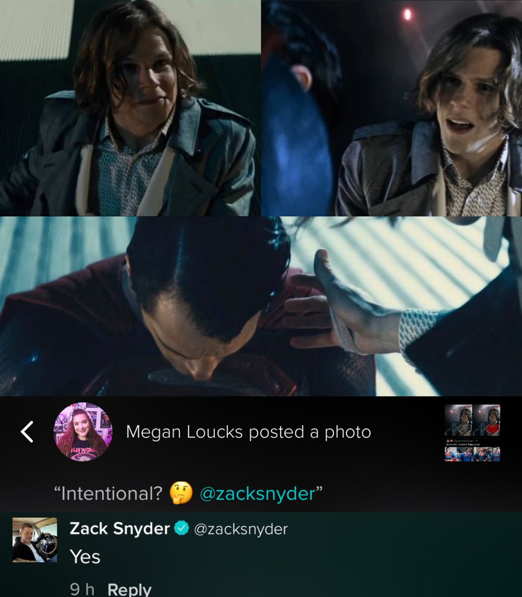 theeSNYDERVERSE's tweet photo. Lex doing the Superman pose in this scene with the outline of the symbol in his clothes as he effectively changes…the hierarchy of power in the DC universe and becomes the superman while making “god” kneel before him and bend to his will…GENIUS https://t.co/jKuQak6A2w