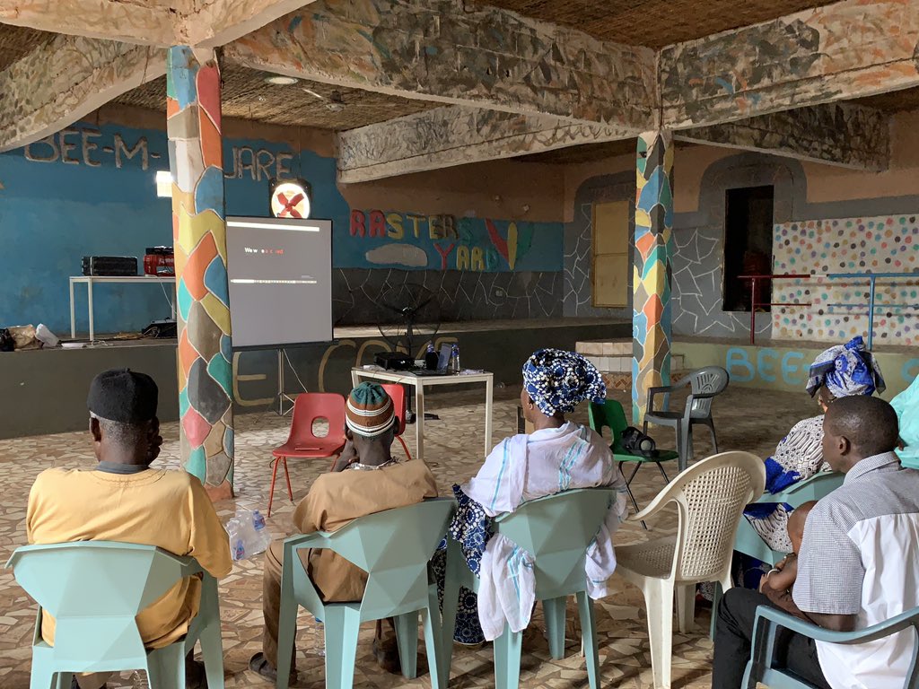 wavegambia's tweet photo. Emotionally captivating!! Screening of video documentary “We were accused-stories to rebuild broken dignity” - featuring victims of Jammeh’s witch hunt exercise. @ATJLF @SitesConscience @GIJTR @WAVE #Kaira Bengho Ka Kairo Balundi #breaking the stigma #Makumaya https://t.co/SplRI3I13C