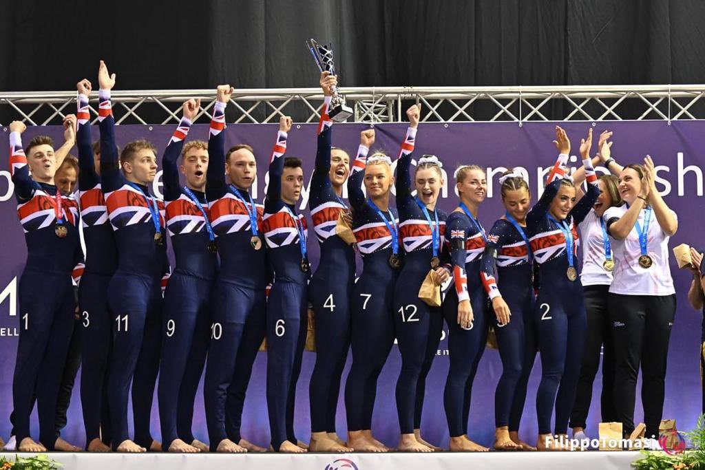 missiles_pe's tweet photo. I’ve had an absolutely incredible week at the 14th European Team Gym Championships. Winning GBR’s first ever gold medal in the senior category. What a team! European Champions 2022🥇🇬🇧 Now time to get back to the day job!💪🏻 https://t.co/yDGPCAqMHP