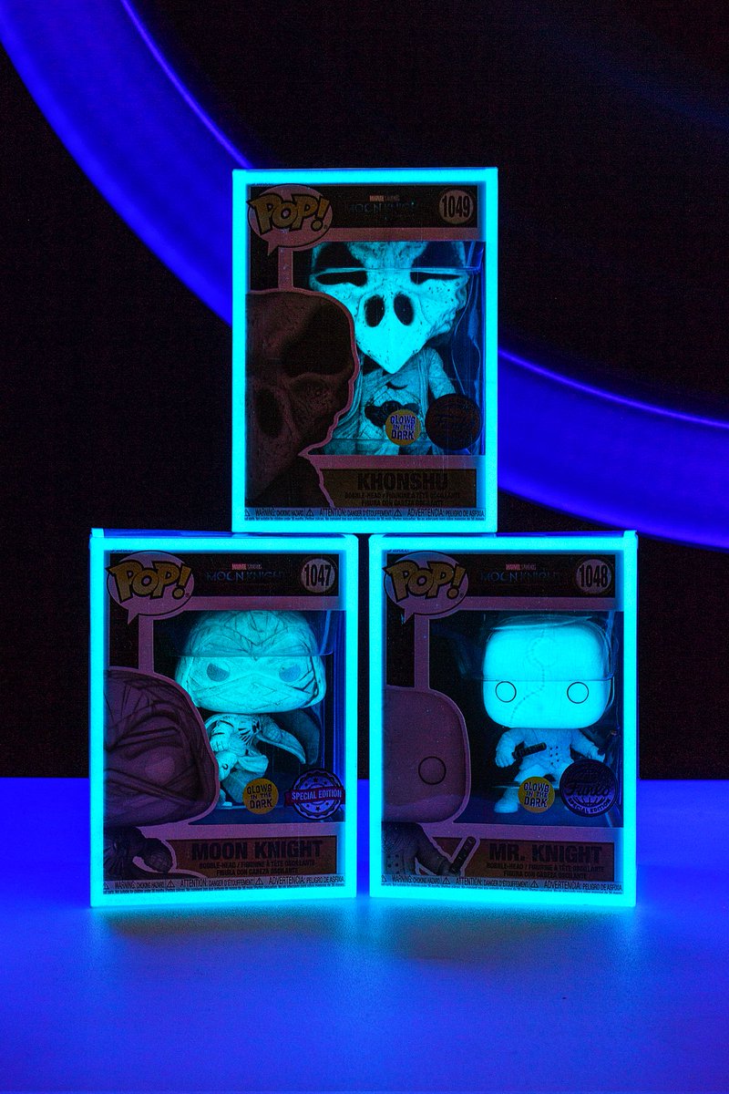 Abber_naffy's tweet photo. The GITD Moon Knight pops look amazing in the @ThingsVinyl blue glow in the dark Pop! Protectors.
These protectors are in stock now on site.
✅ Available Here ⬇️
https://t.co/ZZHvk3mDWL
Ad #funko #moonknight #glowinthedark #popprotectors #atvprotectors https://t.co/RS65AErUoW
