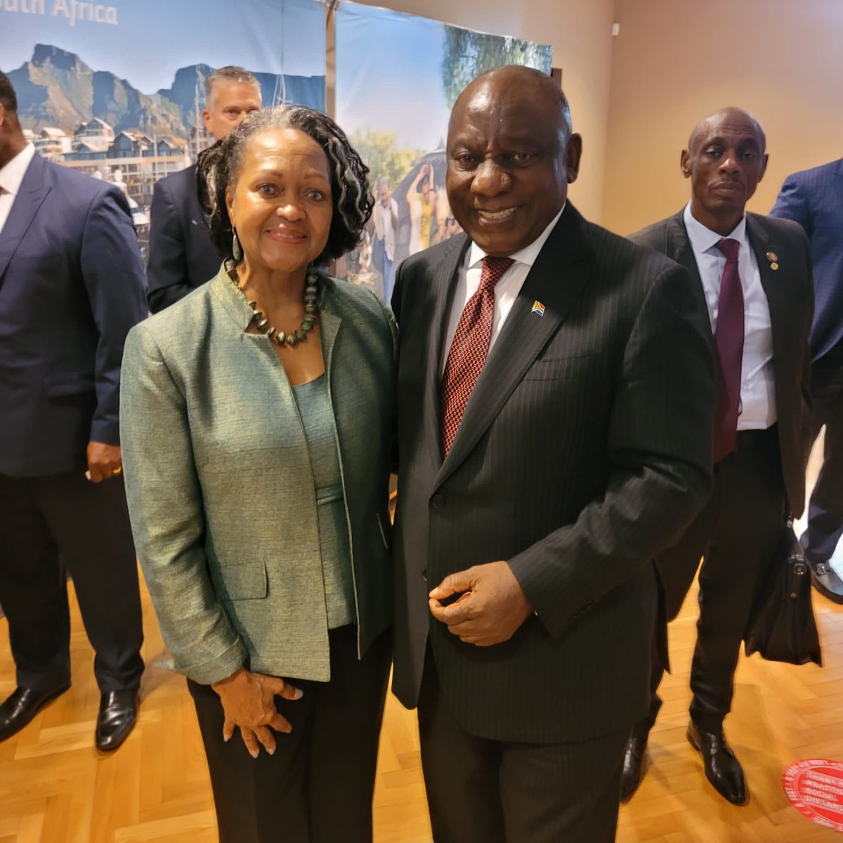 It was wonderful seeing His Excellency, Cyril Ramaphosa, President of South Africa at a reception during his working visit to Washington, D.C.