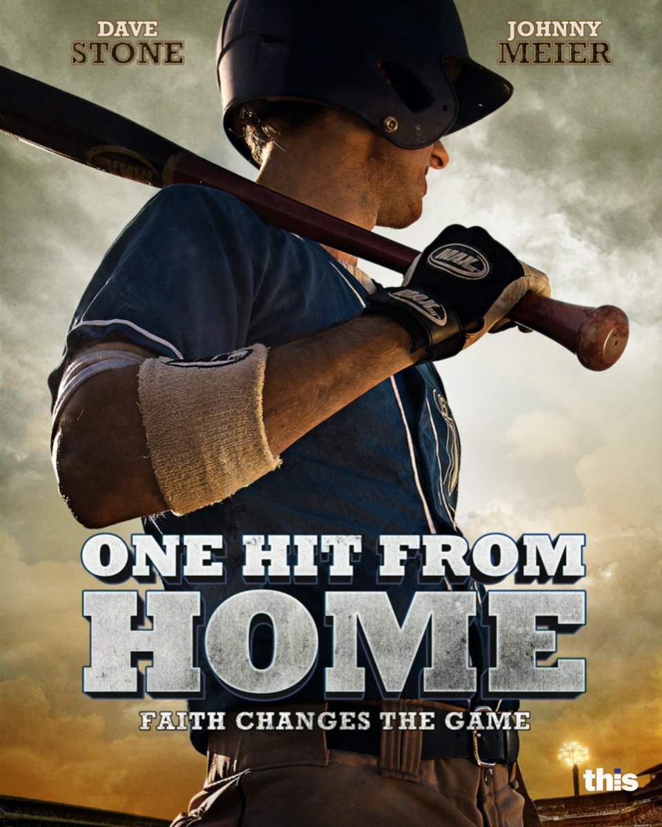 thistv's tweet photo. An injury cuts short Jimmy's baseball career, and he returns home to coach a college team; there he butts heads with a rising star whose life mirrors his own. Watch One Hit From Home TODAY on #ThisTV! Head to the link in our bio to find where you can watch ➡️📺 #Film #Movies https://t.co/SO83HTQSkb