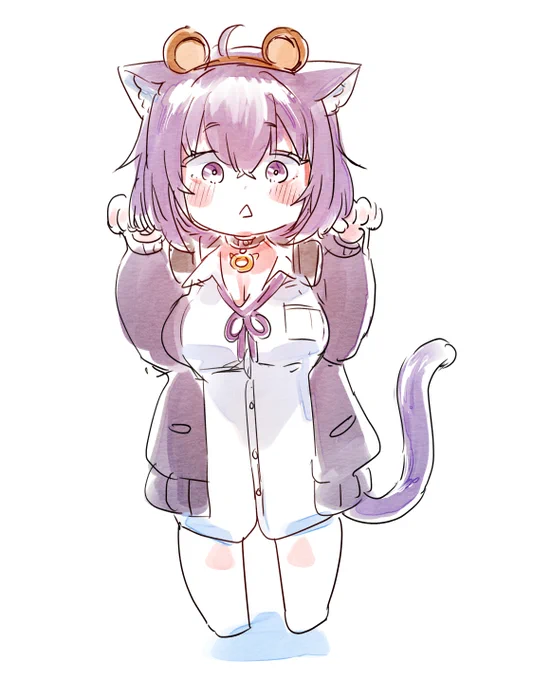 #生おかゆ #絵かゆ熊猫(レッサーパンダ)ポーズおかゆん 